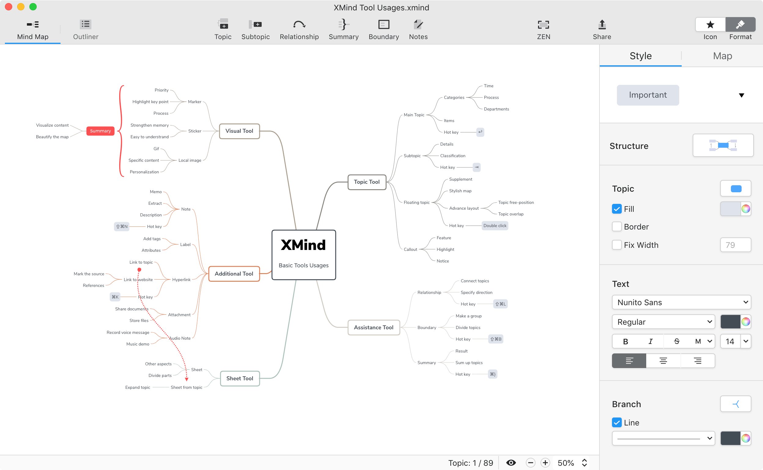 mind map tools for mac